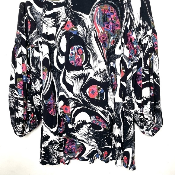 Free People Drift Away Cold Shoulder Tunic Top Multicolored - Picture 10 of 16